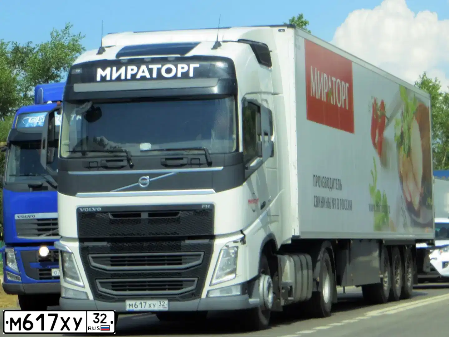 Фото автомобиля VOLVO SERIE FH /4X2/, 2014 — госномер М617ХУ32. Цвет: БЕЛЫЙ