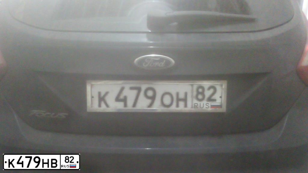 Фото автомобиля FORD FOCUS, 2013 — госномер К479НВ82. Цвет: ЧЕРНЫЙ