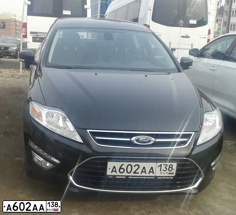 Фото автомобиля FORD FОRD МОNDЕО, 2012 — госномер А602АА138. Цвет: ЧЕРНЫЙ