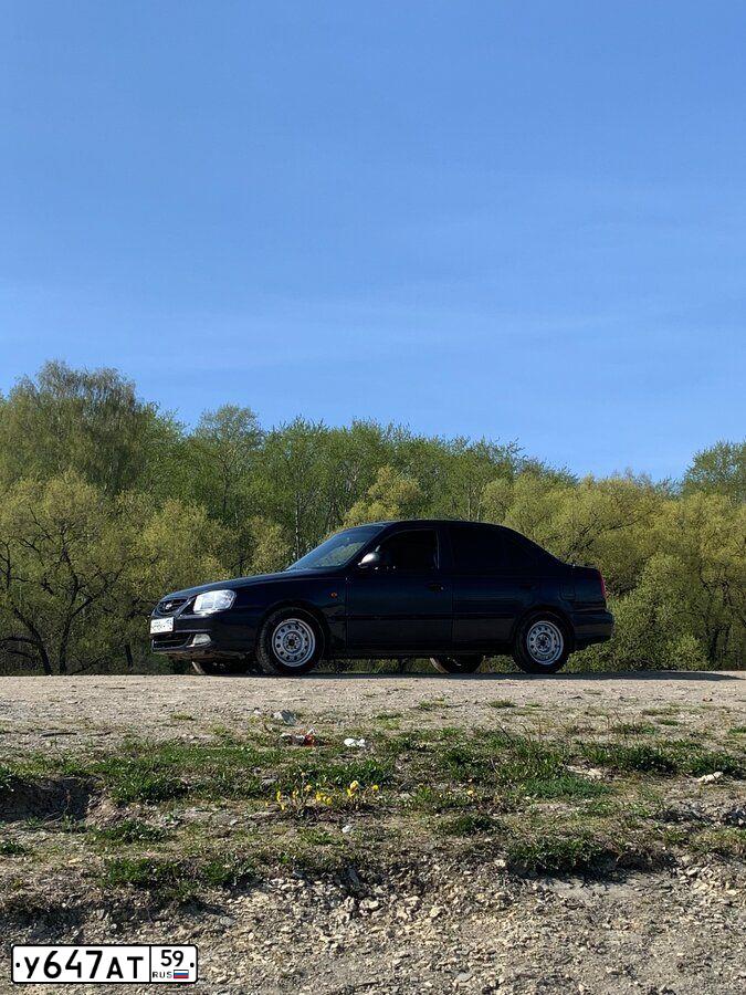 Фото автомобиля TAGAZ ACCENT, 2007 — госномер Н898КН159. Цвет: ЧЕРНЫЙ