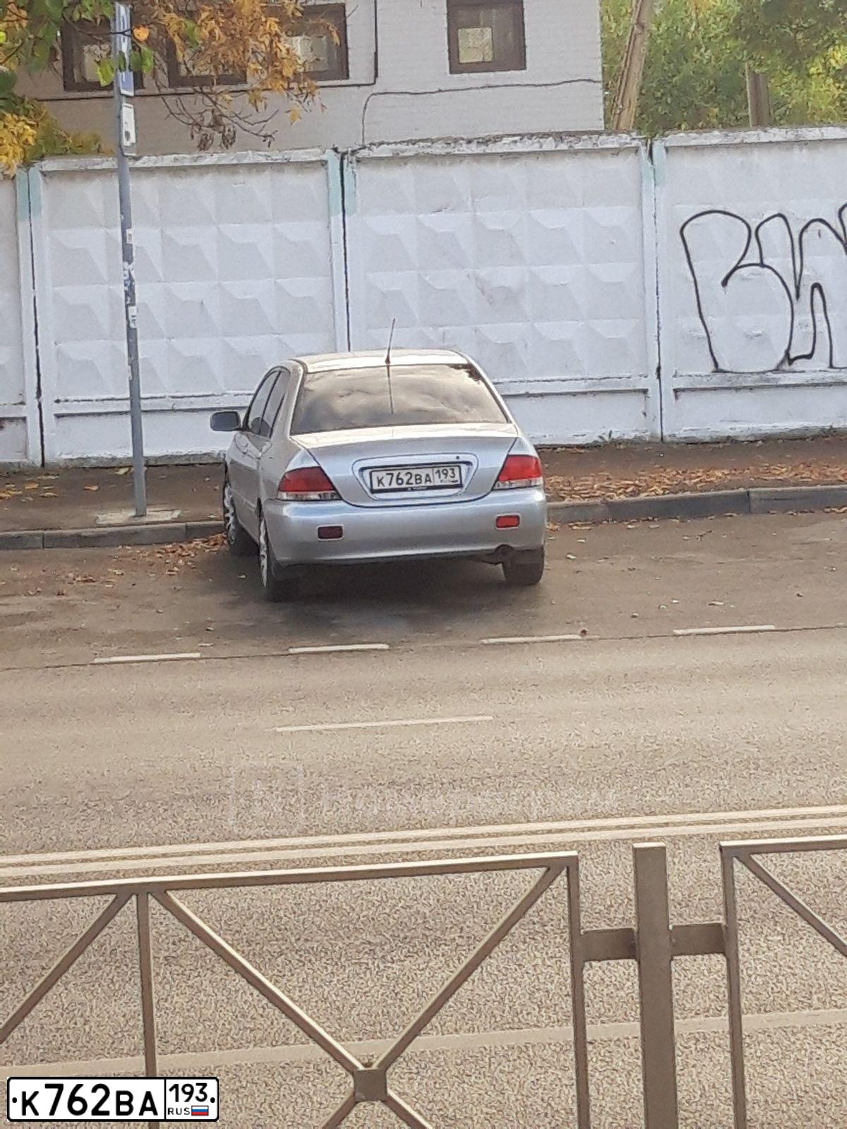 Фото автомобиля MITSUBISHI LANCER, 2007 — госномер К762ВА193. Цвет: СЕРЕБРИСТЫЙ