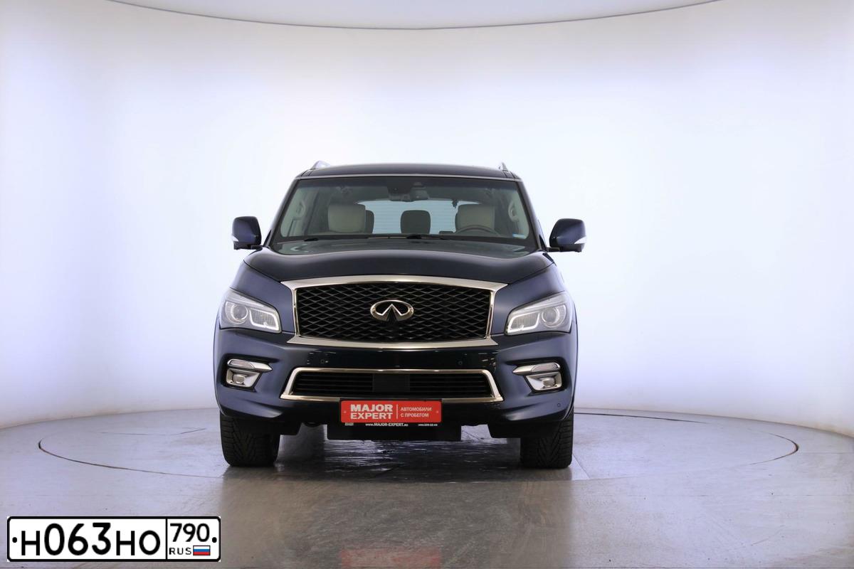 Фото автомобиля INFINITI QX80 /QX56/, 2017 — госномер А356ЕТ716. Цвет: Темно-синий