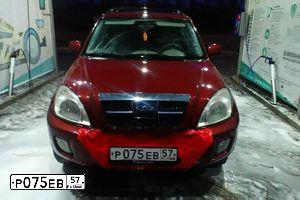 Фото автомобиля CHERY TIGGO, 2007 — госномер Р075ЕВ57. Цвет: Красный