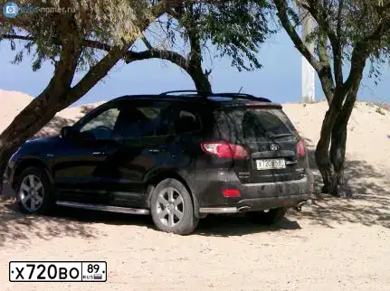 Фото автомобиля HYUNDAI I SANTA FE, 2008 — госномер В177НМ89. Цвет: ТЕМНО-ВИШНЕВЫЙ