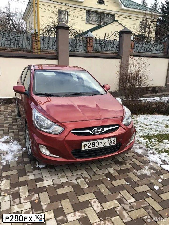 Фото автомобиля HYUNDAI SOLARIS, 2011 — госномер Р280РХ163. Цвет: КРАСНЫЙ ГРАНАТ