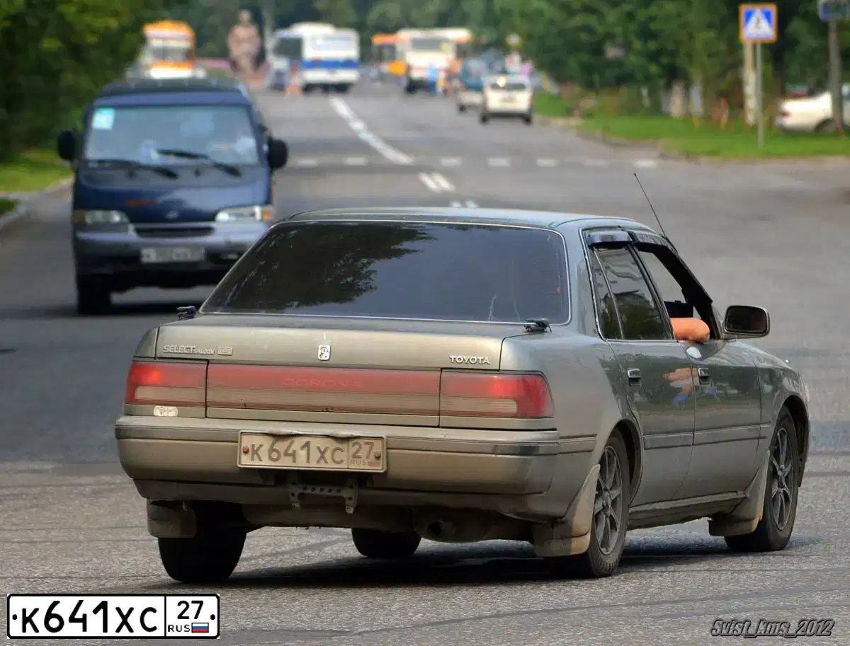 Фото автомобиля TOYOTA CORONA, 1991 — госномер К641ХС27