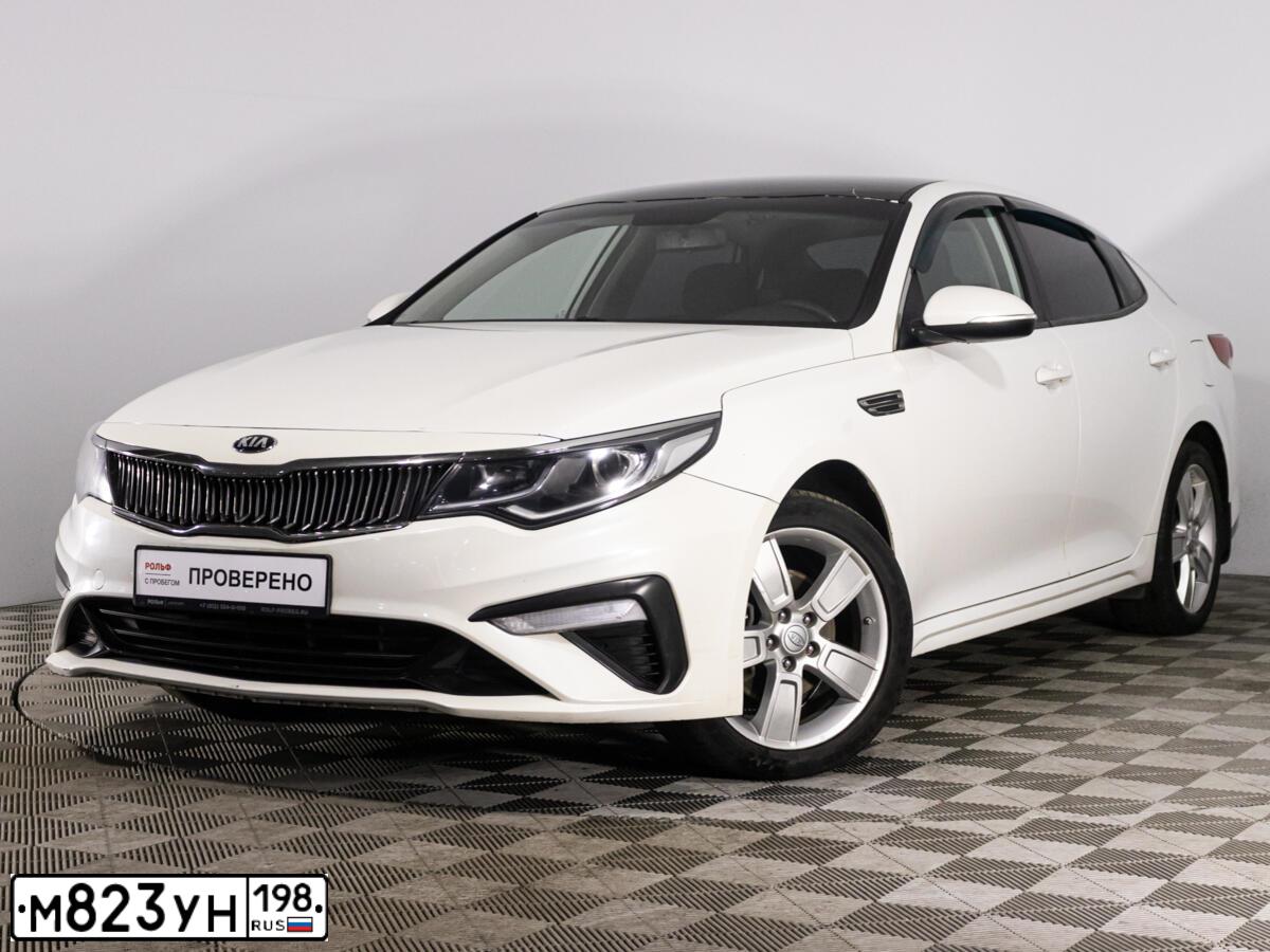 Фото автомобиля KIA MAGENTIS / OPTIMA, 2018 — госномер М561УО82. Цвет: Белый