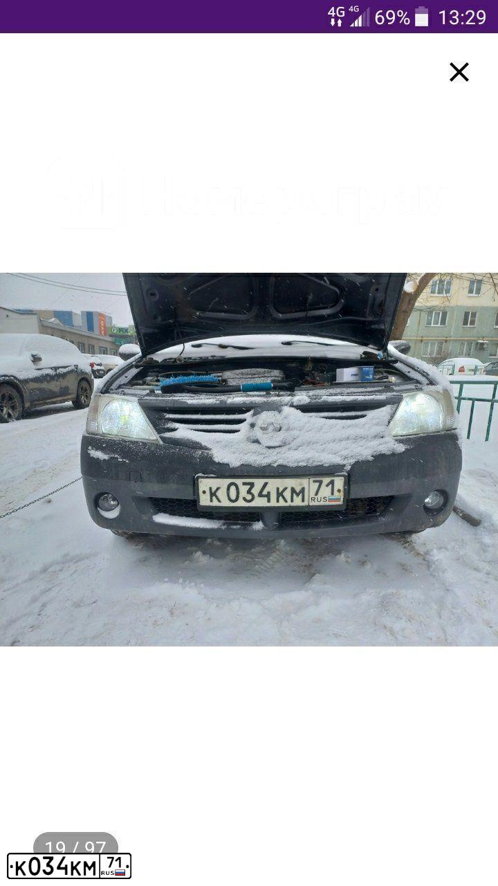 Фото автомобиля RENAULT LOGAN, 2007 — госномер К034КМ71. Цвет: ТЕМНО-СЕРЫЙ