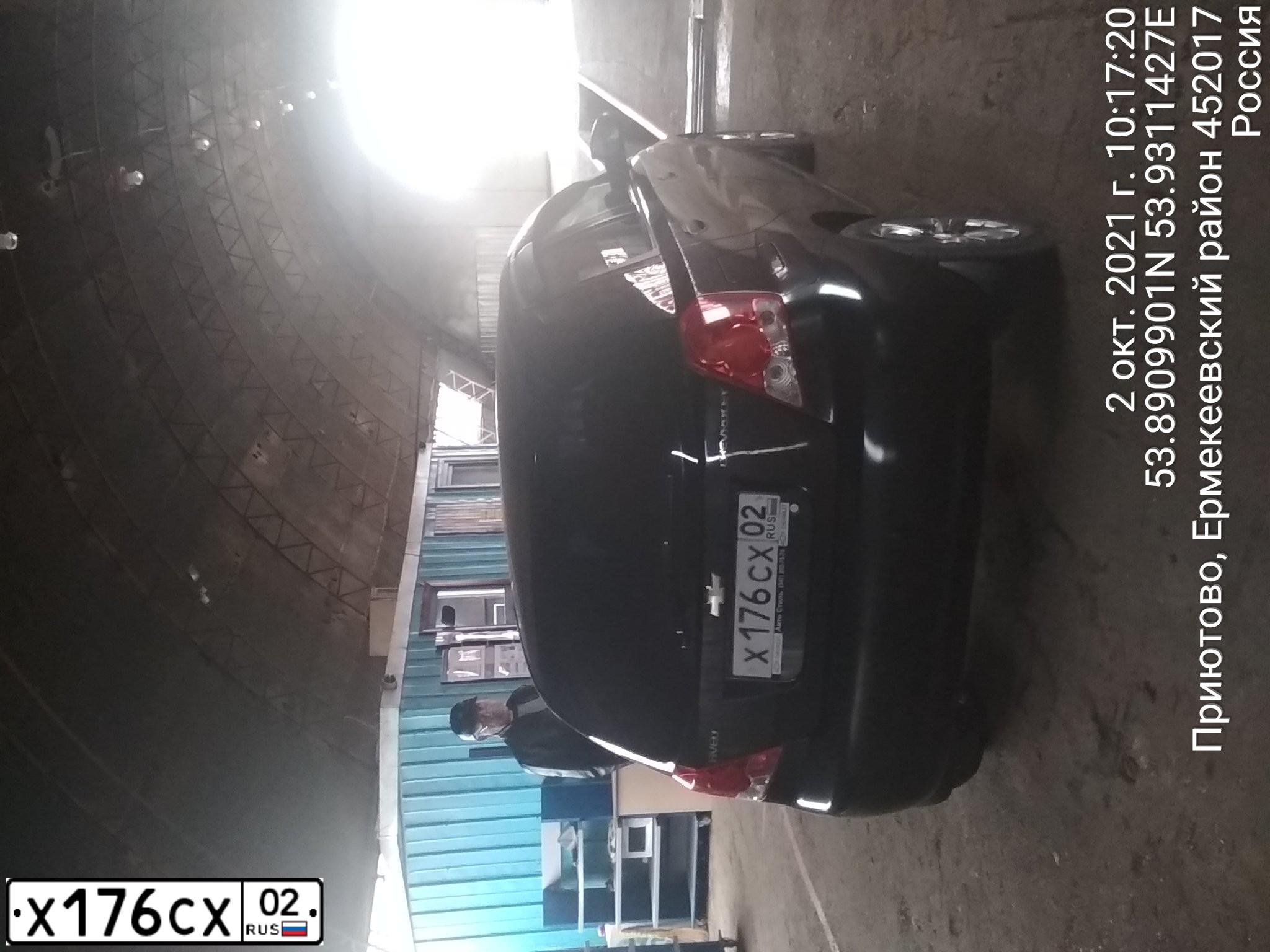 Фото автомобиля CHEVROLET AVEO, 2007 — госномер Х176СХ02. Цвет: ЧЕРНЫЙ