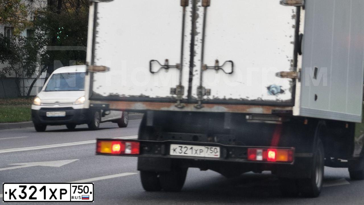 Фото автомобиля GAZ GAZEL NEXT, 2019 — госномер К321ХР750. Цвет: ЧЕРНЫЙ