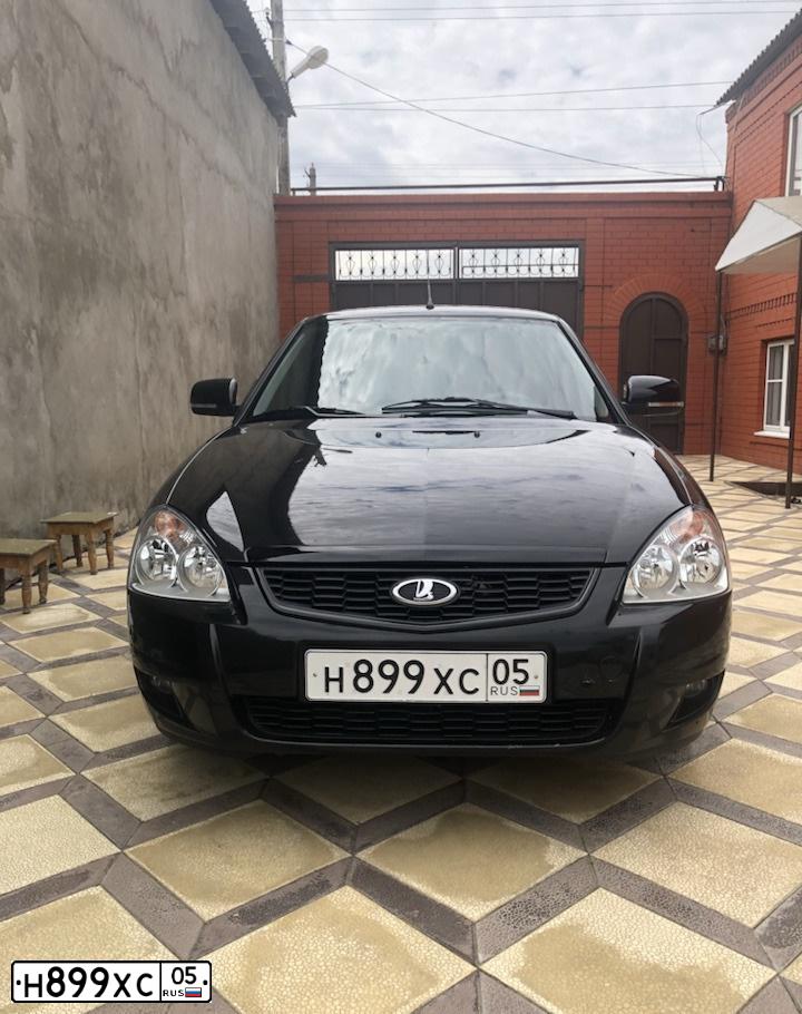 Фото автомобиля LADA 2170 PRIORA, 2015 — госномер Н899ХС05. Цвет: ЧЕРНЫЙ